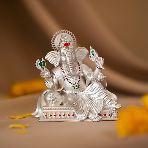 Lambodhar Ganesh Idol Crafted in 925 Silver