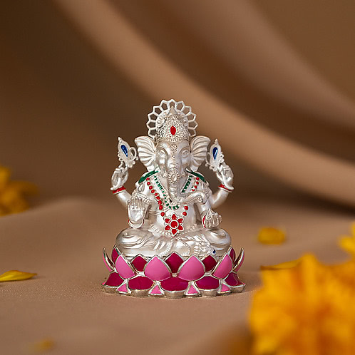 Gajanana Ganesh Idol Crafted in 925 Silver