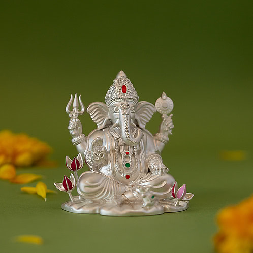 Vigneshwar Ganesh Idol in 925 Silver