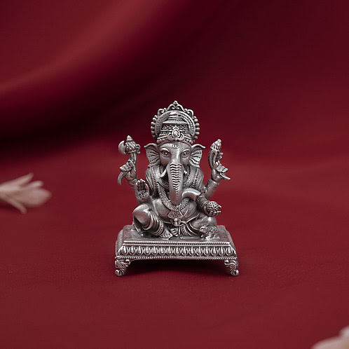 Mangalmurti Ganesh Idol Crafted in 925 Silver