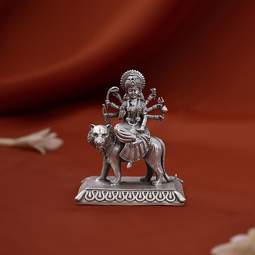 Abhaya Durga Idol Crafted in 925 Silver