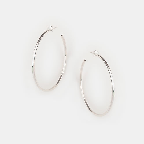 Rihanna F Mini Hoops in 925 Silver