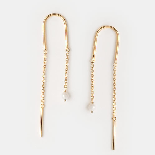 Slick Mode Earrings in Gold Plated 925 Silver