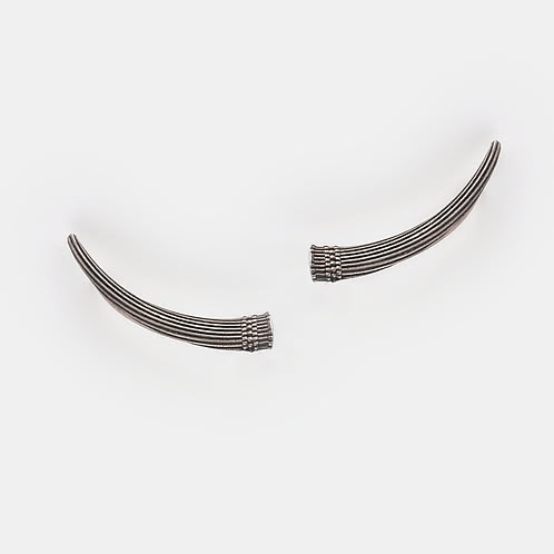 Antique Grannys Kulfi Outing Wale Earrings in 925 Silver