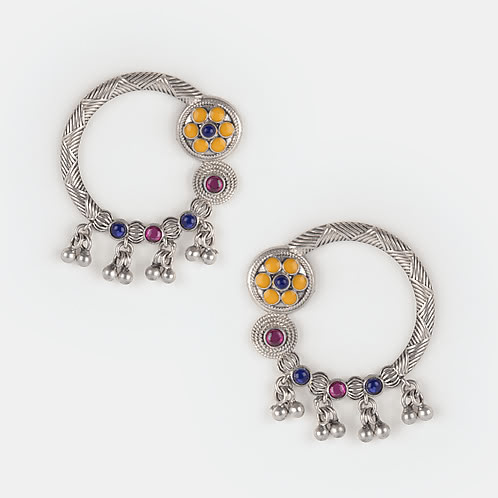 Phulwadi Work Studs in 925 Silver