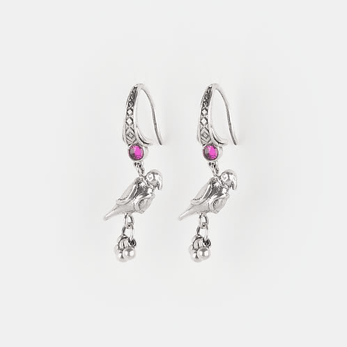 Sudo Motif Earrings in Oxidised 925 Silver