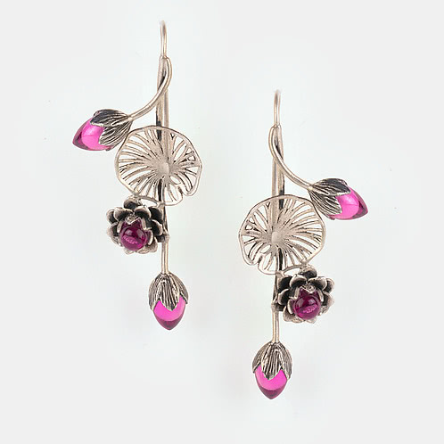 Oxidised Rise Above Abuse Earrings in 925 Silver