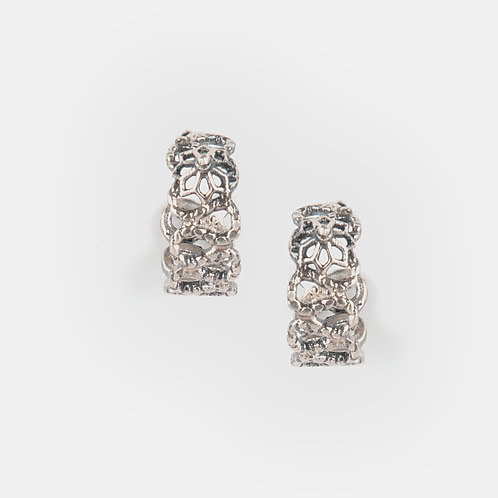 Nagmori Inspired Hoop Earrings in 925 Silver