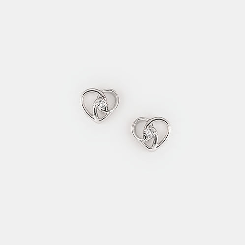 Meant To Be Heart Earrings in 925 Silver