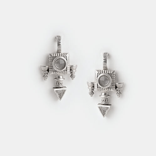 Scarlett O'Hara Earrings in 925 Oxidised Silver