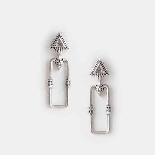 Oxidised Nora Helmer Earrings in 925 Silver