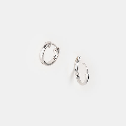 8 mm Beating the Monday Blues Tiny Hoop Earrings in 925 Silver