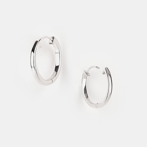 Buy Rihanna F Mini Hoops In 925 Silver from Shaya by CaratLane