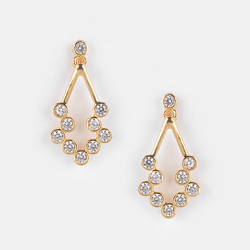Twinkling Stars Earrings in Gold Plated 925 Silver 