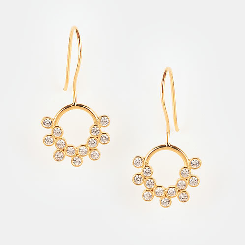 Lunar Sky Earrings in Gold Plated 925 Silver