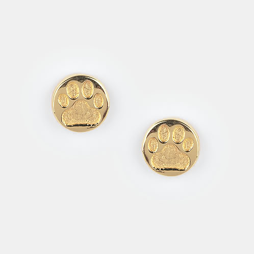 Absolutely Pawsome Earrings in Gold Plated 925 Silver