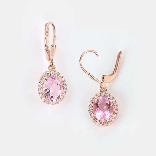 Coral Island Hoop Earrings in Rose Gold Plated 925 Silver