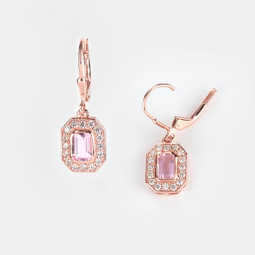 Peachy Paradise Hoop Earrings in Rose Gold Plated 925 Silver