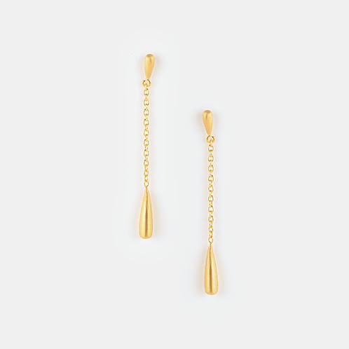 Flowing Through Life Earrings in Gold Plated 925 Silver