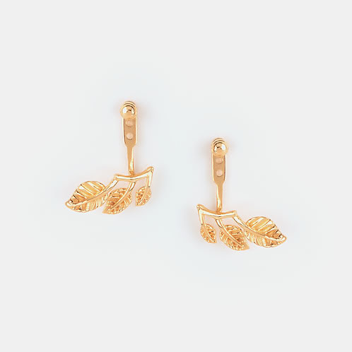 Gust Of Wind Earrings in Gold Plated 925 Silver