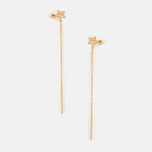 Celestial Sweetheart Earrings in Gold Plated 925 Silver