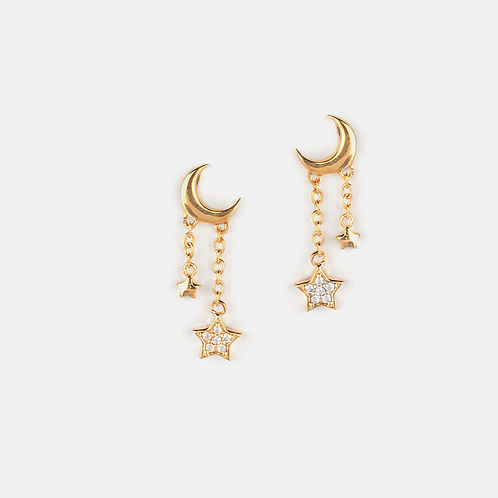 Magic in the Milky Way Earrings in Gold Plated 925 Silver