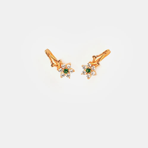 One and Only 7 Stone Ear Cuff in Gold Plated 925 Silver