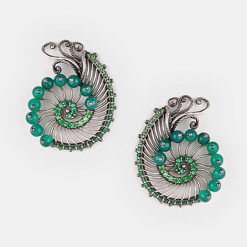 Liberate Oxidized Earrings in 925 Silver