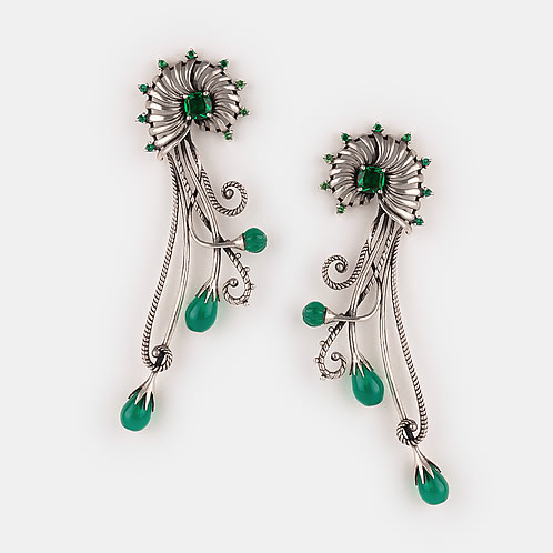 Unwind Oxidized Earrings in 925 Silver