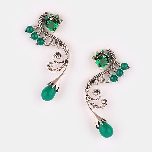 Reveal Oxidized Earrings in 925 Silver