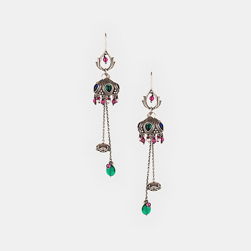 Feeling Azhagu Oxidised Earrings in 925 Silver