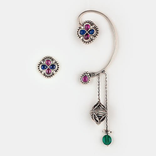 Feeling Soni Oxidised Earrings in 925 Silver