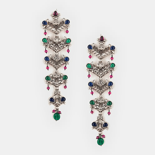 Feeling Hmeltha Oxidised Earrings in 925 Silver