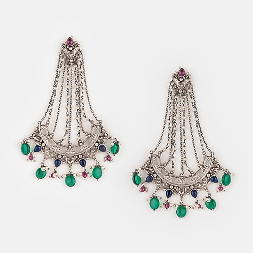 Feeling Shundor Oxidised Earrings in 925 Silver