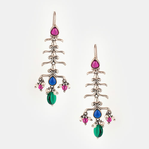 Feeling Dhuniya Oxidised Earrings in 925 Silver