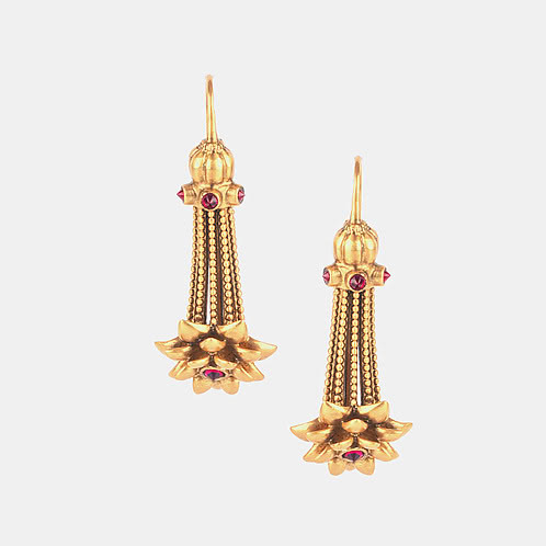 Peruviana Bloom Earrings in Antique Gold Plated 925 Silver