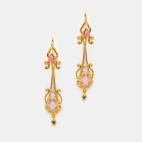 Bridechilla Fishhook Earrings in Gold Plated 925 Silver