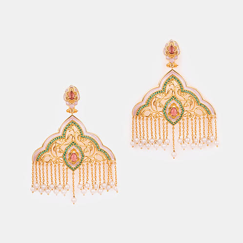 Bindaas Bahu Earrings in Gold Plated 925 Silver