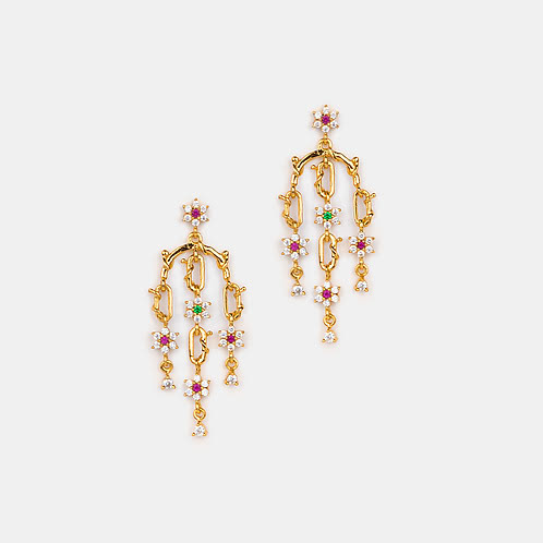 Garden of Love Earrings in Gold Plated 925 Silver