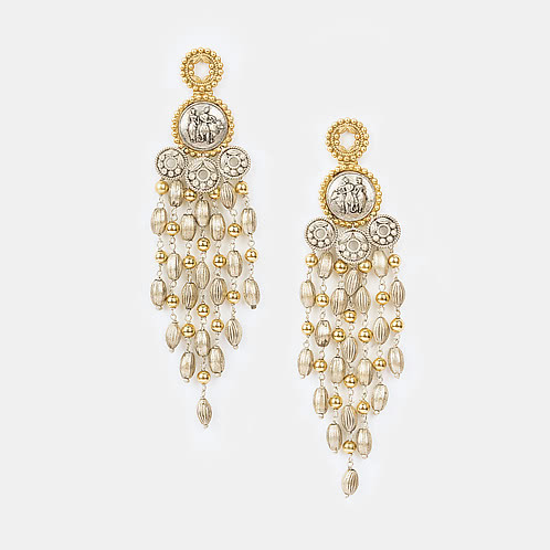 Dampati Earrings in Dual Plated 925 Silver