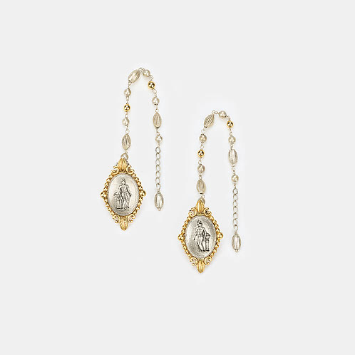 Mahile Coin Earrings in Dual Plated 925 Silver