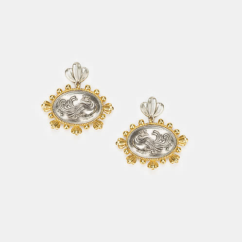 Navilu Earrings in Dual Plated 925 Silver