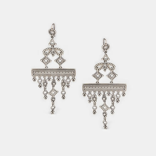 Wonderment Dangler Earrings in Oxidised 925 Silver