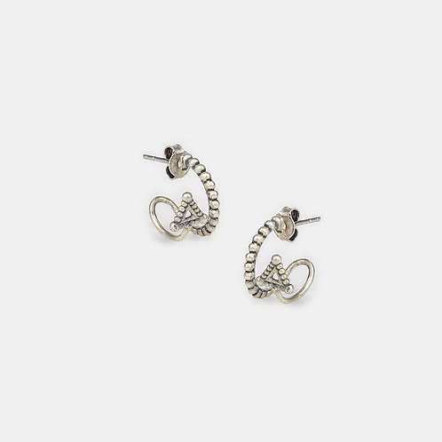 Amazement Hoop Earrings in Oxidised 925 Silver