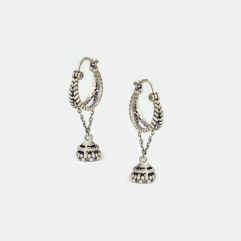 Allurement Earrings in Oxidised 925 Silver
