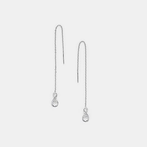 Infinite Wisdom Earrings in Rhodium Plated 925 Silver