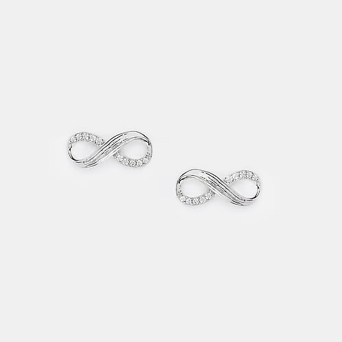 Infinite Joy Earrings in Rhodium Plated 925 Silver