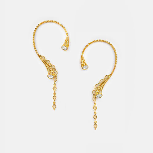 Queen of Connections Earrings in Gold Plated 925 Silver