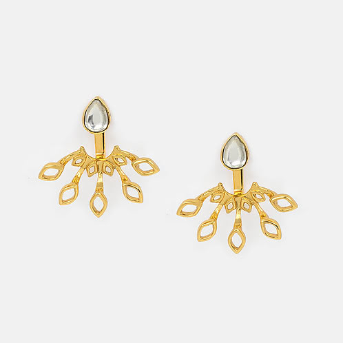 Queen of Good Advice Ear Jackets in Gold Plated 925 Silver