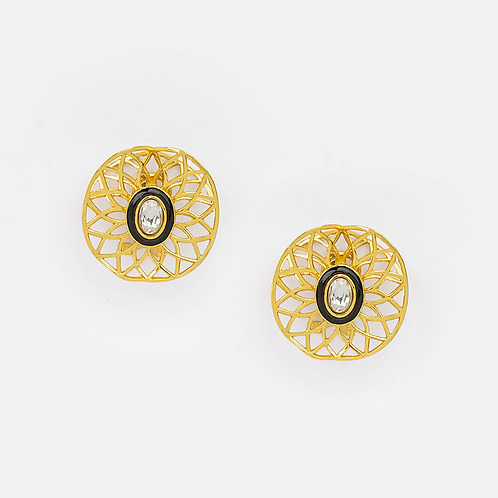 Queen of Good Advice Stud Earrings in Gold Plated 925 Silver